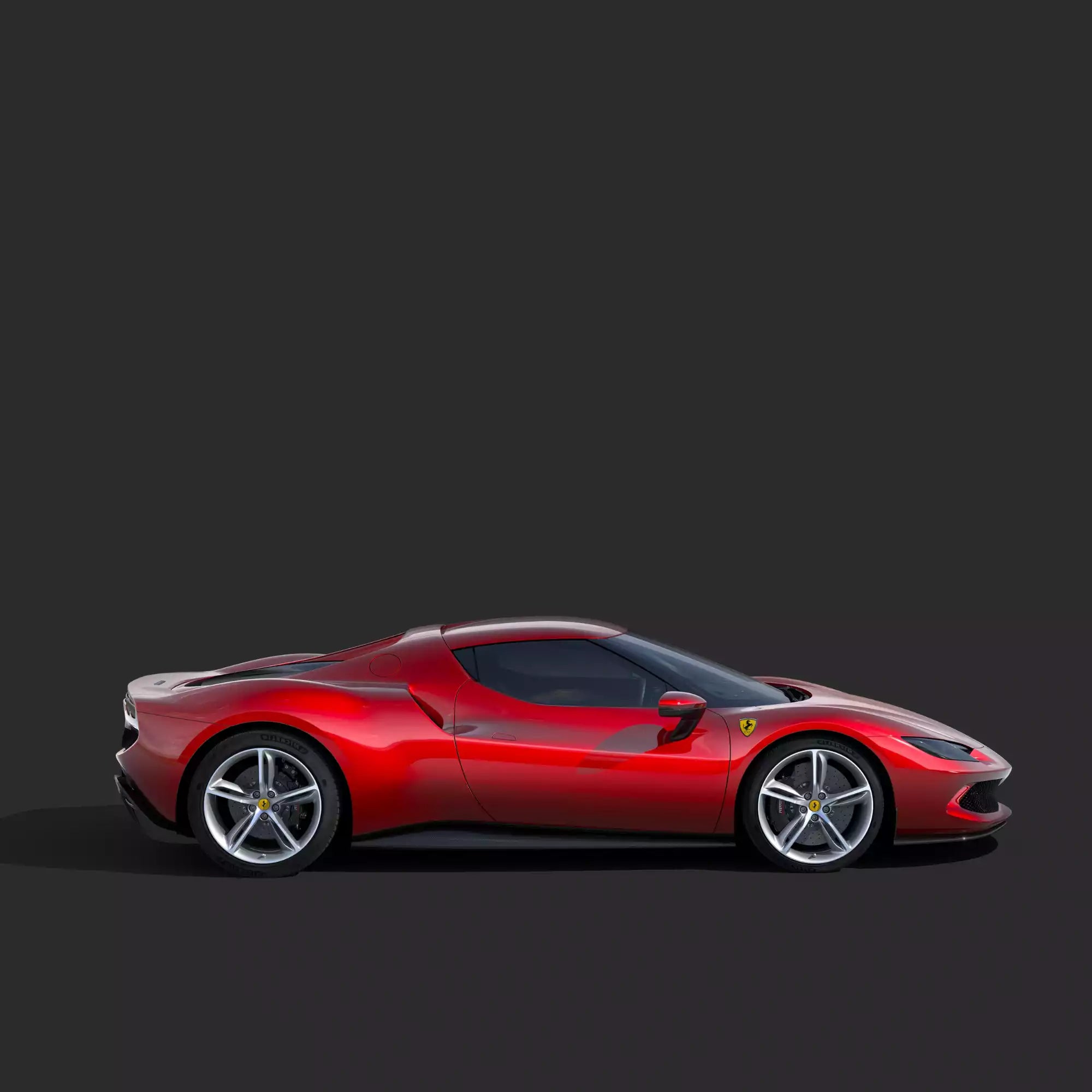 Side view of Ferrari 296 GTS