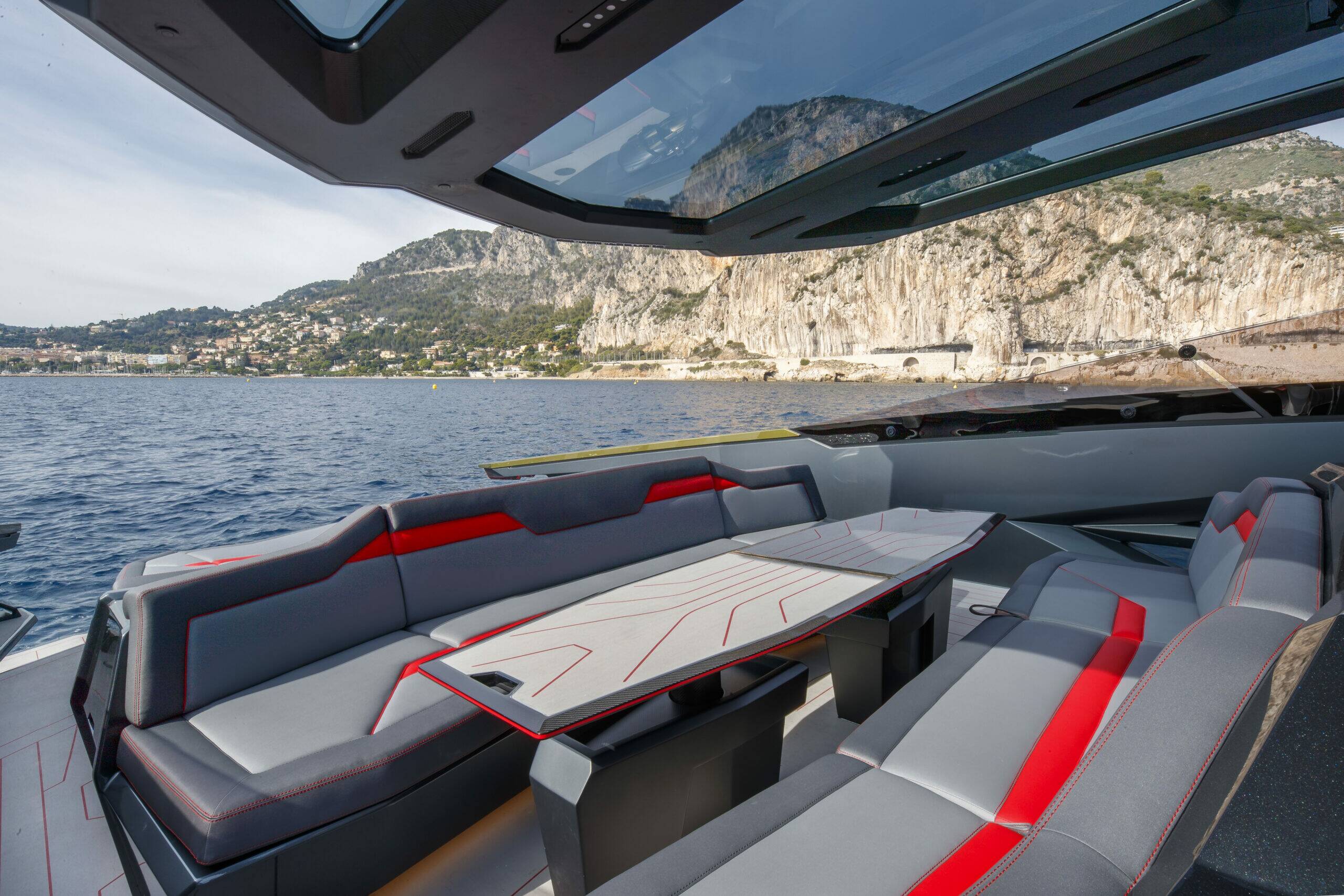Lamborghini 63 docked in Port Hercule Monaco