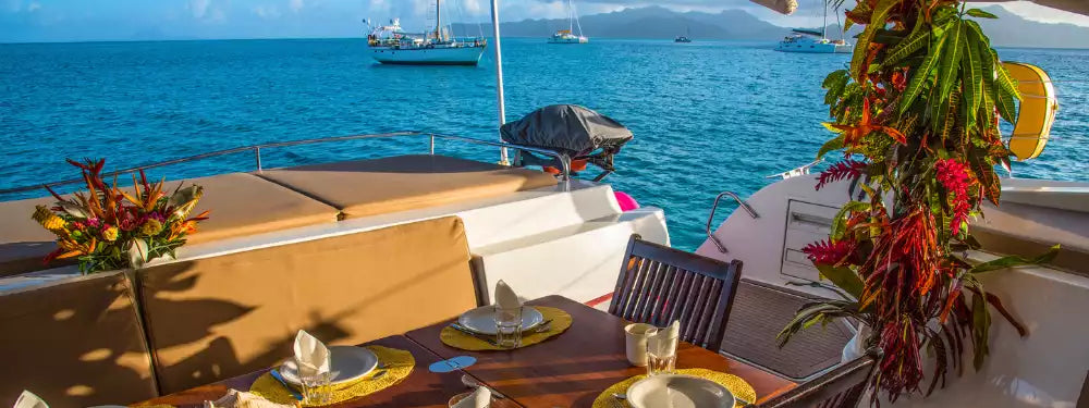 luxury dining on a yacht in monaco