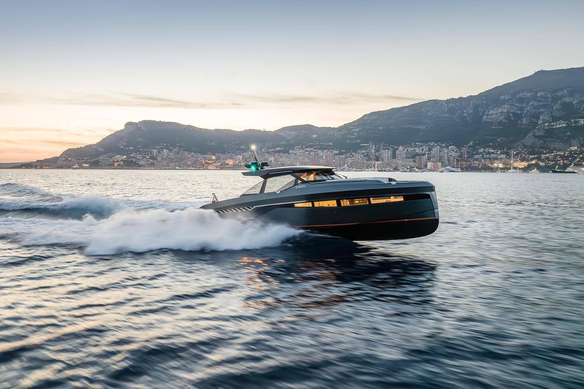 Azur 45HT cruising along Cannes coastline