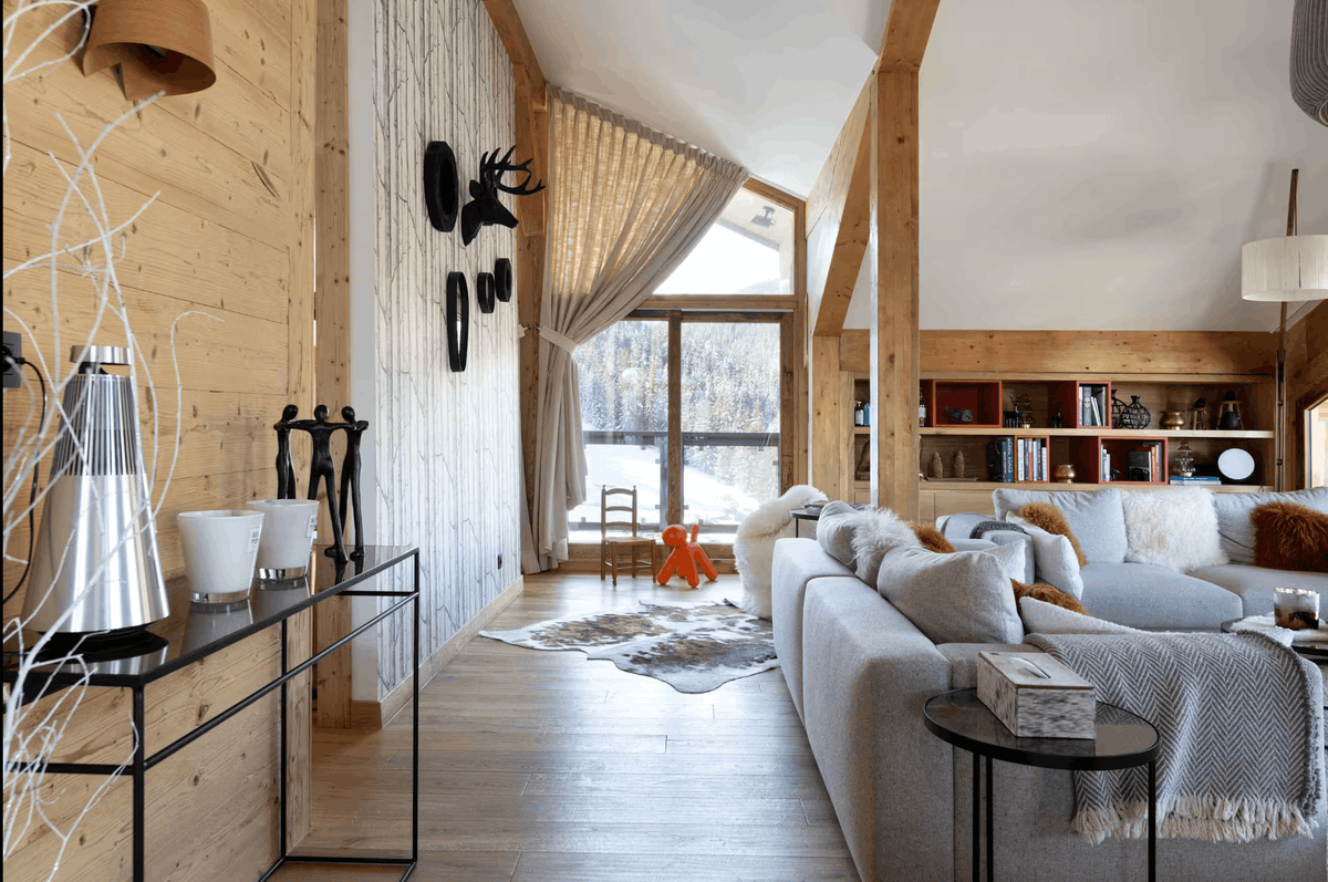Alpine mountain views from Penthouse Belladone Courchevel