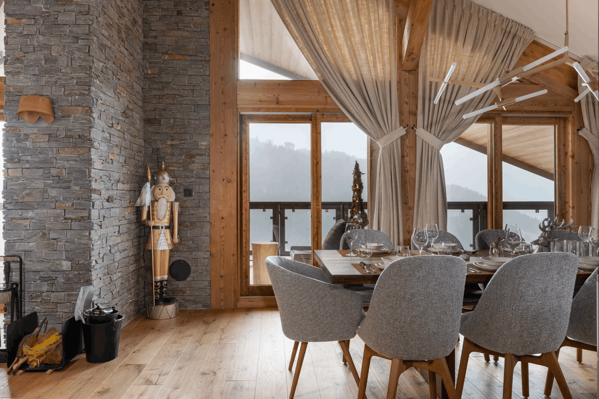Elegant dining room at Penthouse luxury penthouse in Courchevel