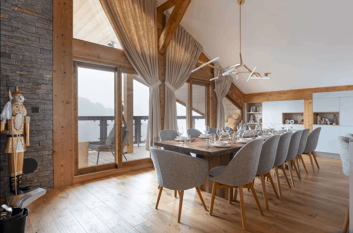 Elegant dining room at Penthouse luxury penthouse in Courchevel