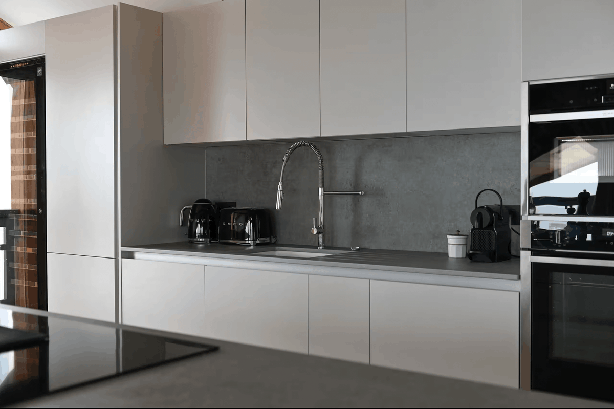 Elegant kitchen interior at Penthous in Courchevel Moriond