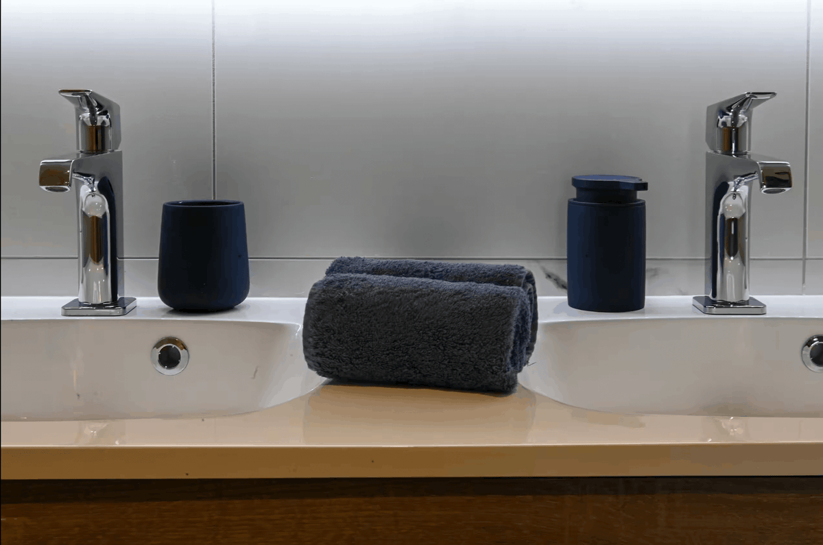 Luxury bathroom at Penthouse in Courchevel Moriond